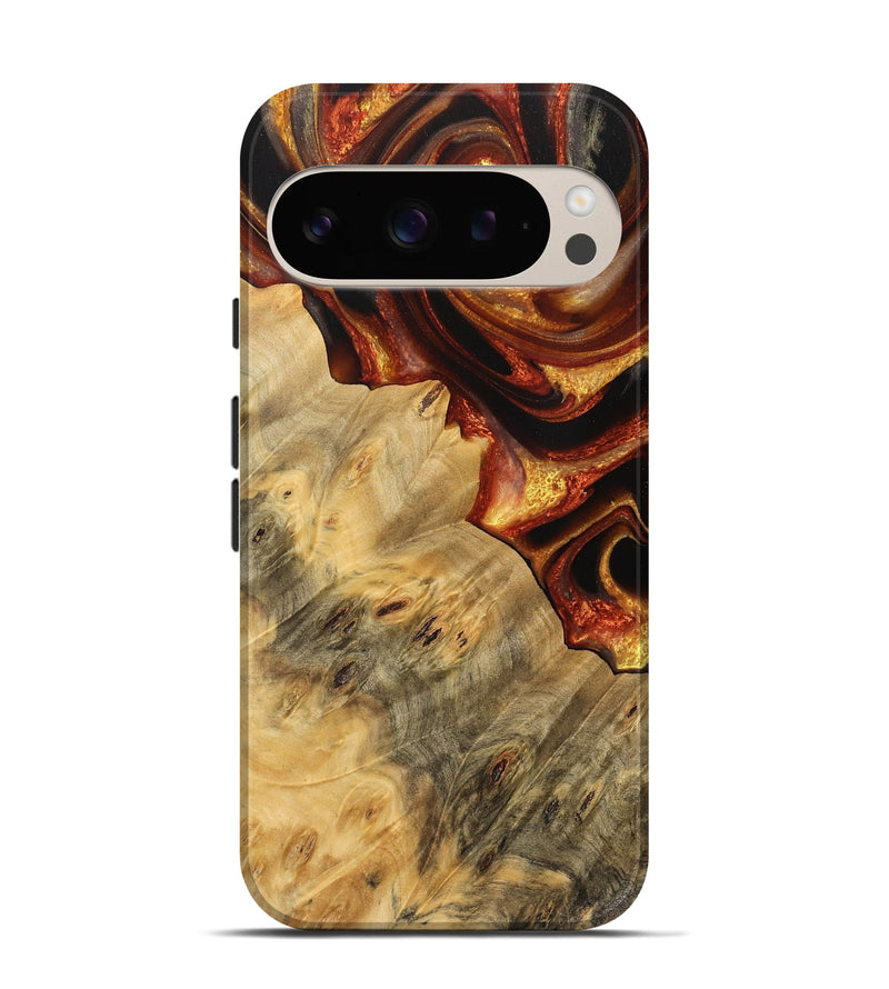 Pixel 9 Wood Live Edge Phone Case - Brannon (Red, 733082)