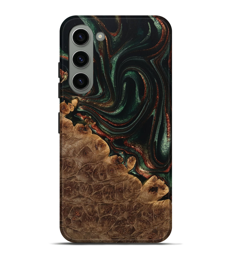 Galaxy S23 Plus Wood Live Edge Phone Case - Leeanne (Green, 733085)