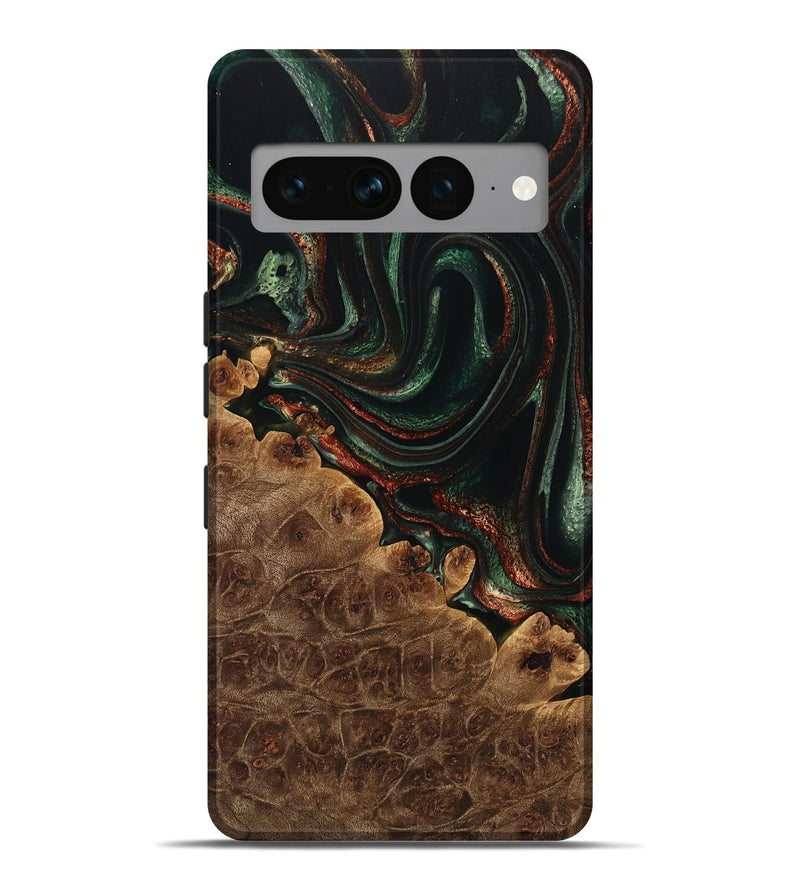 Pixel 7 Pro Wood Live Edge Phone Case - Leeanne (Green, 733085)