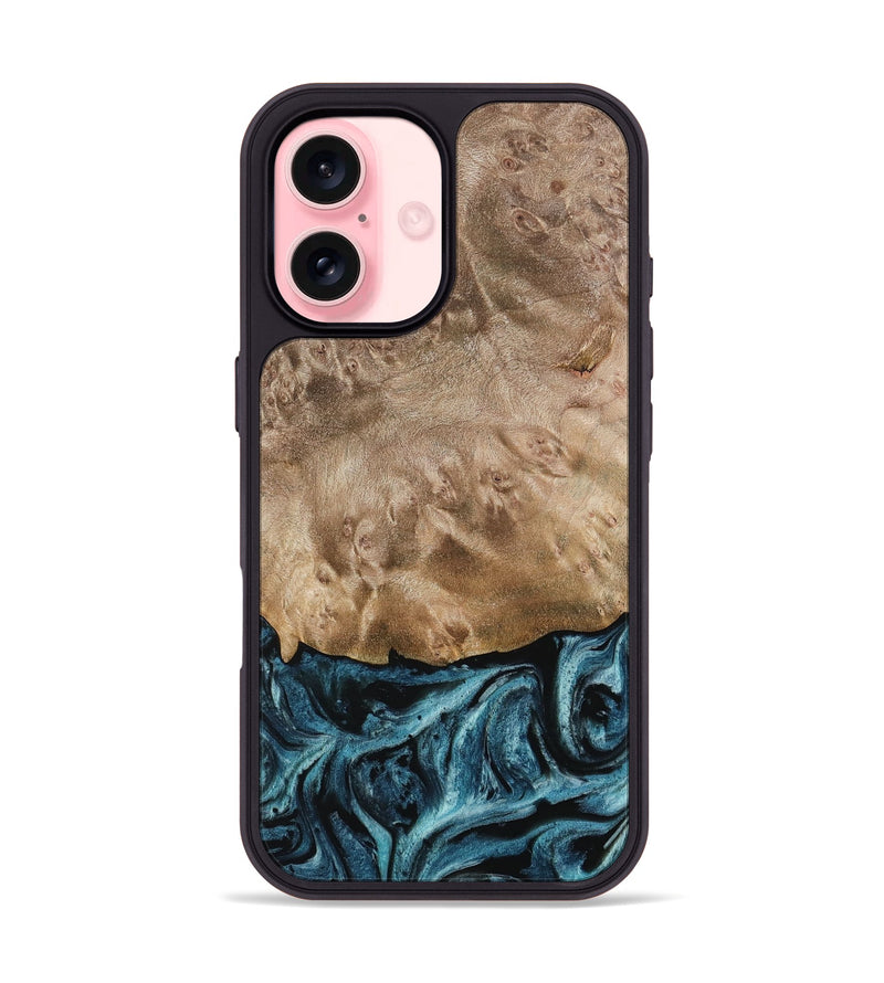 iPhone 16 Wood Phone Case - Lois (Blue, 733094)