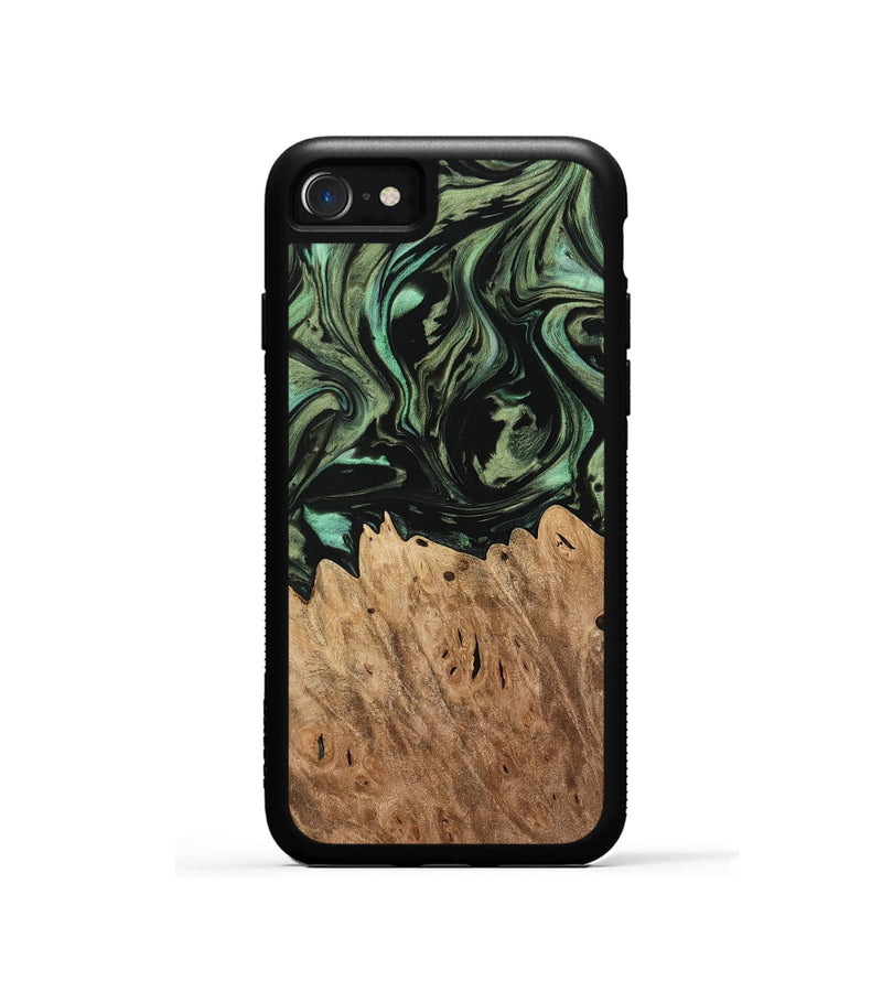 iPhone SE Wood Phone Case - Kemal (Green, 733099)