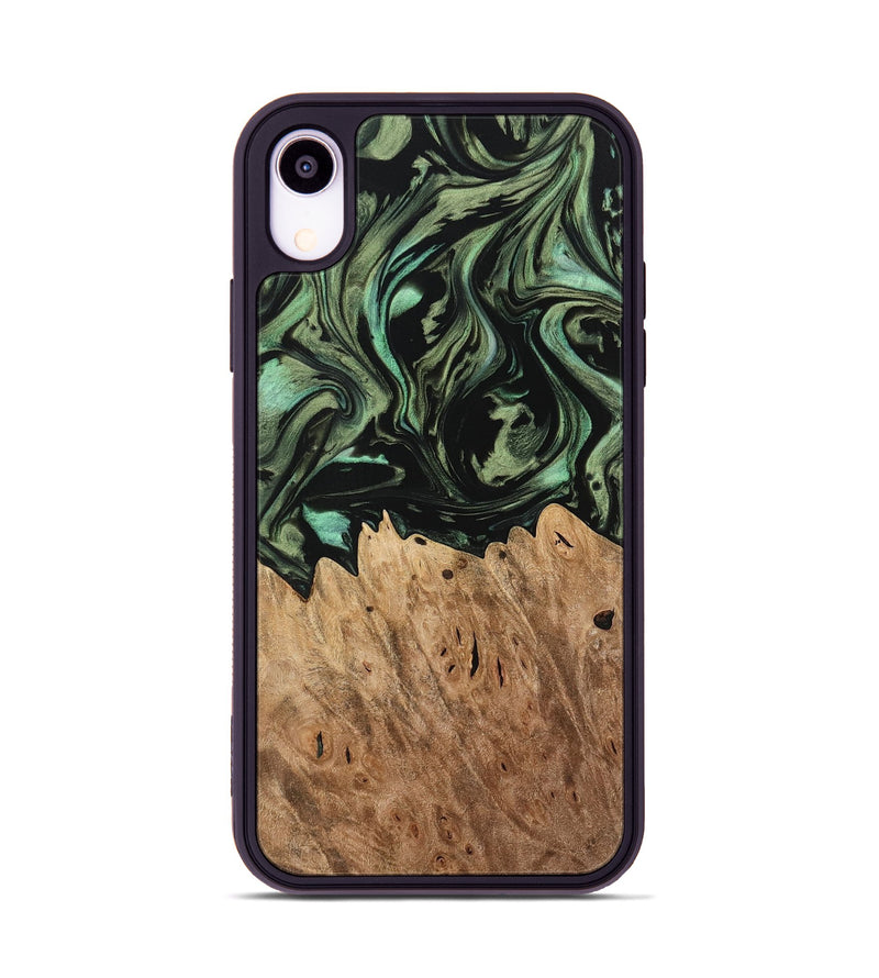 iPhone Xr Wood Phone Case - Kemal (Green, 733099)