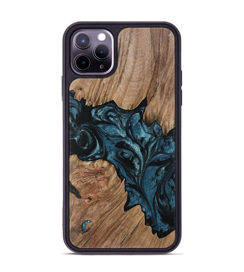 iPhone 11 Pro Max Wood Phone Case - Perle (Blue, 733102)