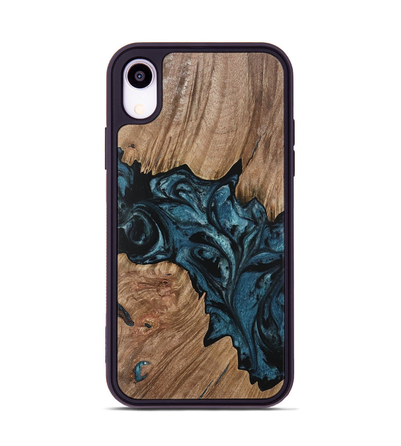 iPhone Xr Wood Phone Case - Perle (Blue, 733102)