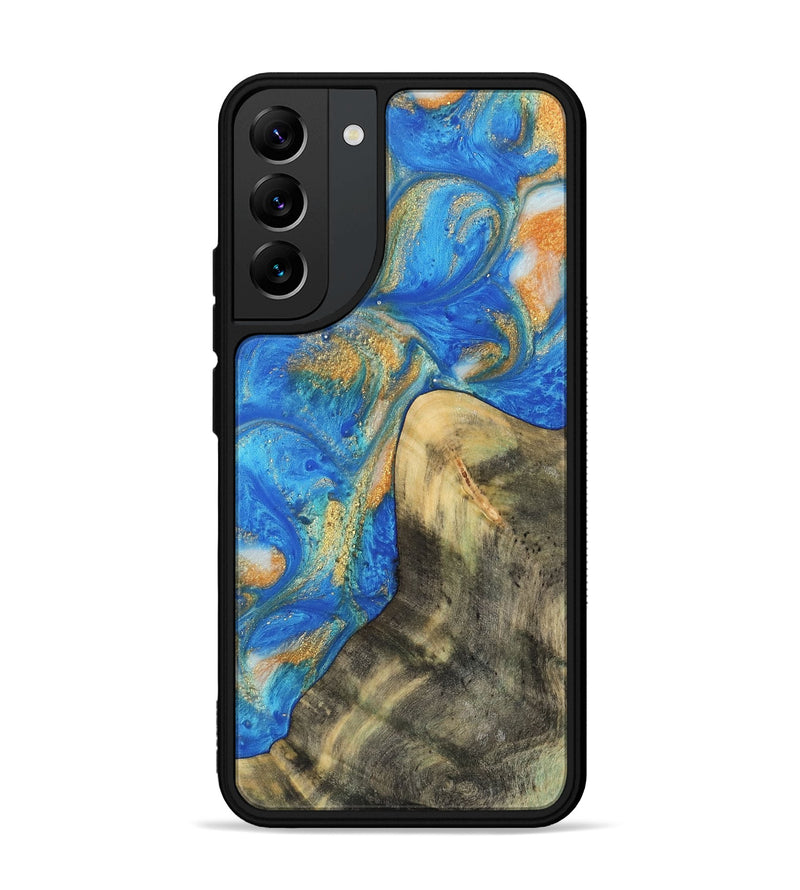 Galaxy S22 Plus Wood Phone Case - Winonah (Teal & Gold, 733103)