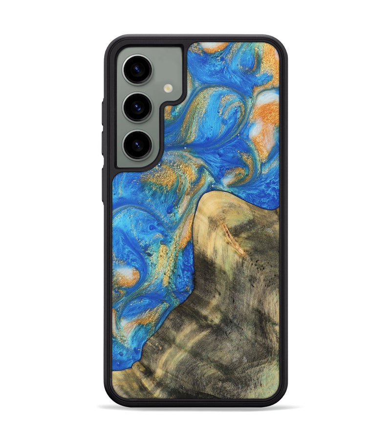 Galaxy S24 Plus Wood Phone Case - Winonah (Teal & Gold, 733103)