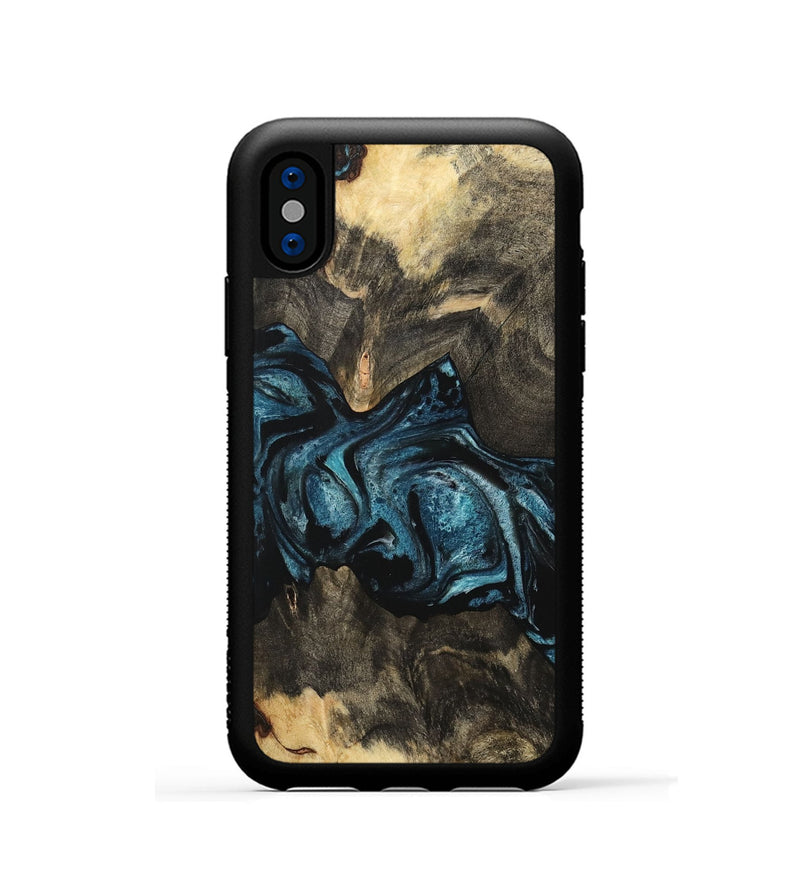 iPhone Xs Wood Phone Case - Cordero (Blue, 733112)