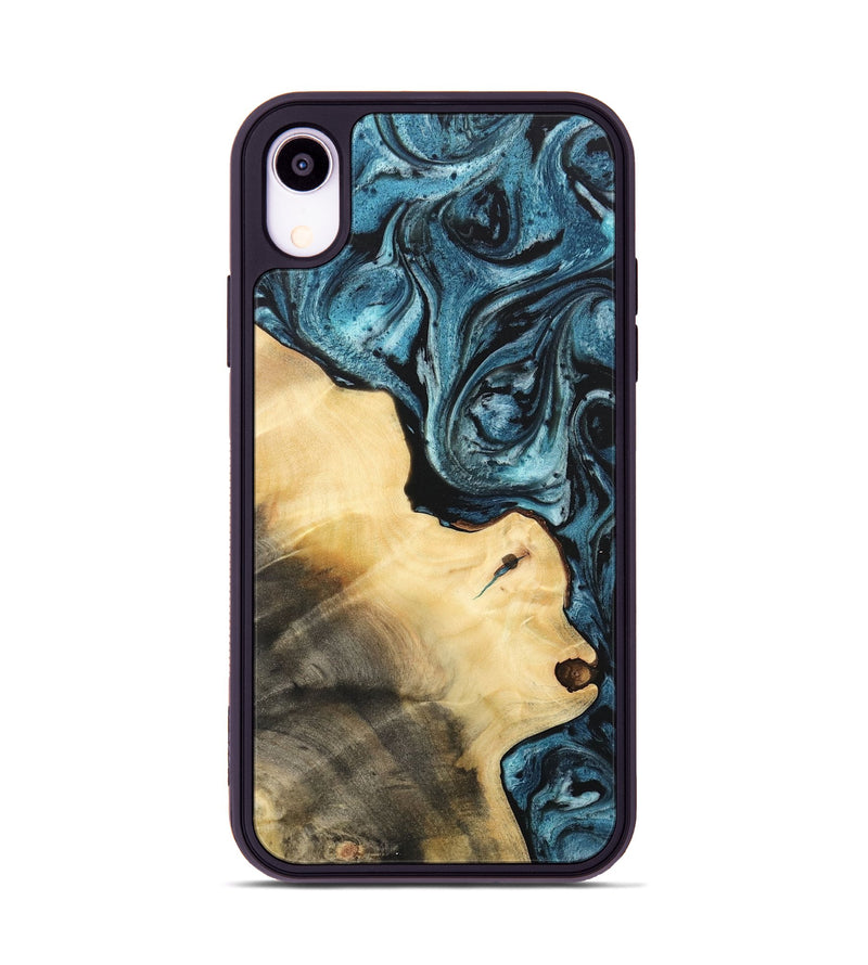 iPhone Xr Wood Phone Case - Linda (Blue, 733113)