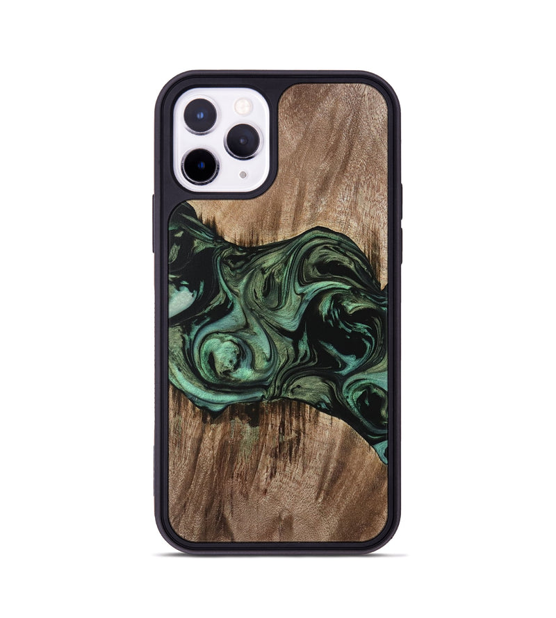 iPhone 11 Pro Wood Phone Case - Dewi (Green, 733117)