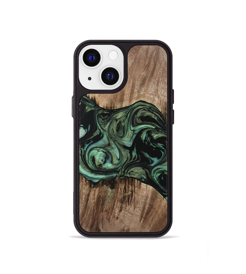 iPhone 13 mini Wood Phone Case - Dewi (Green, 733117)