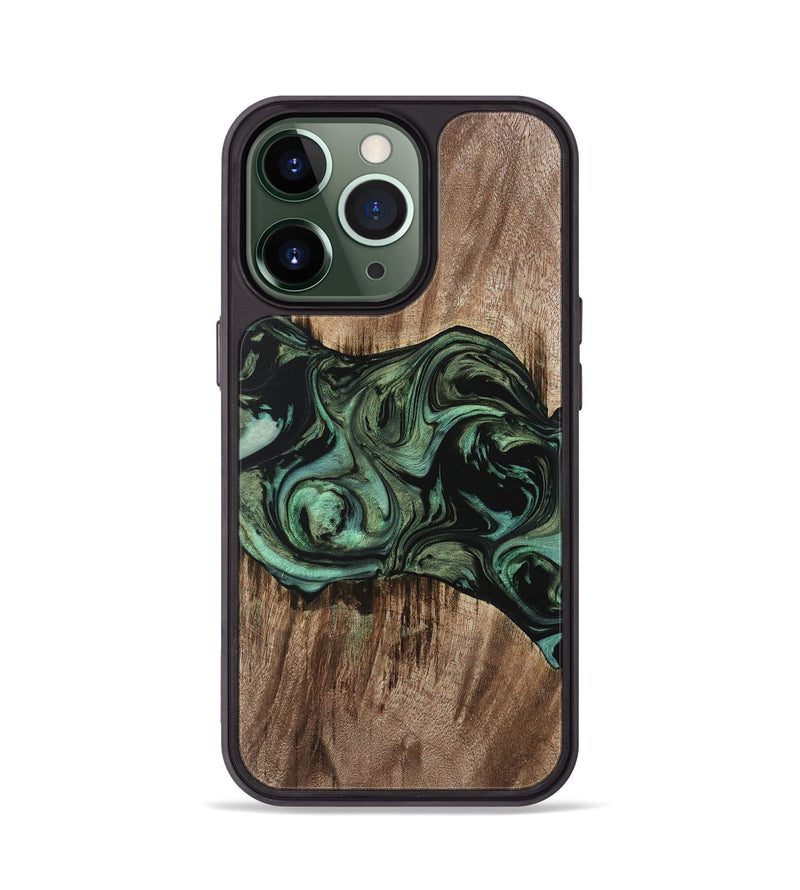 iPhone 13 Pro Wood Phone Case - Dewi (Green, 733117)