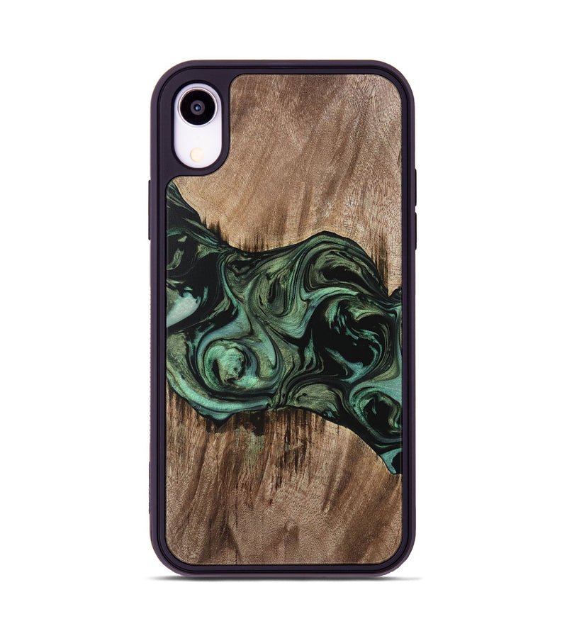 iPhone Xr Wood Phone Case - Dewi (Green, 733117)