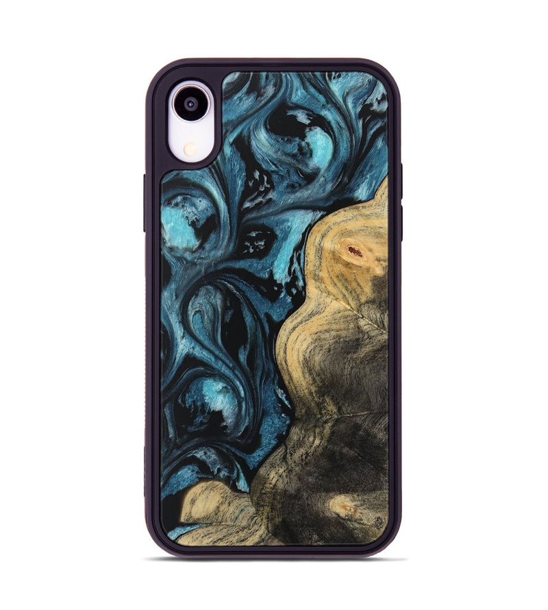 iPhone Xr Wood Phone Case - Kadin (Blue, 733122)