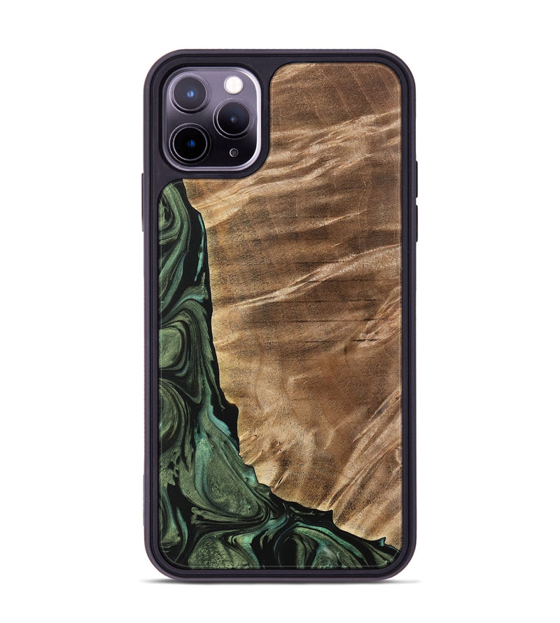 iPhone 11 Pro Max Wood Phone Case - Mikala (Green, 733123)