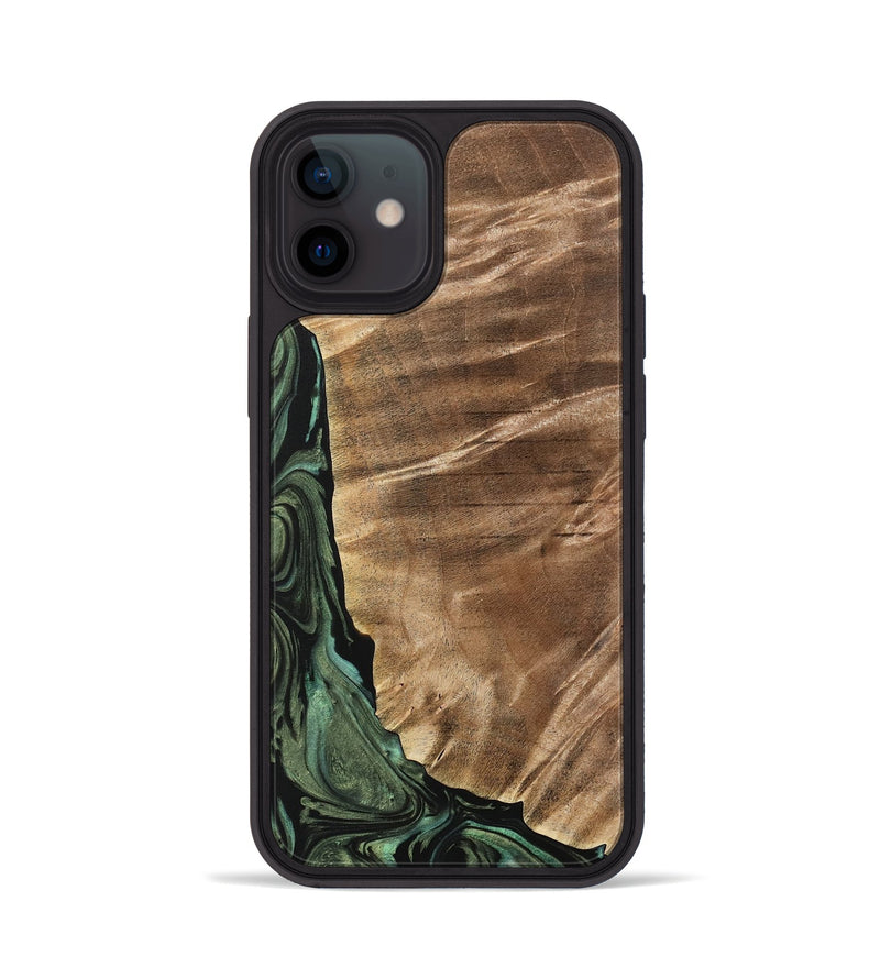 iPhone 12 Wood Phone Case - Mikala (Green, 733123)