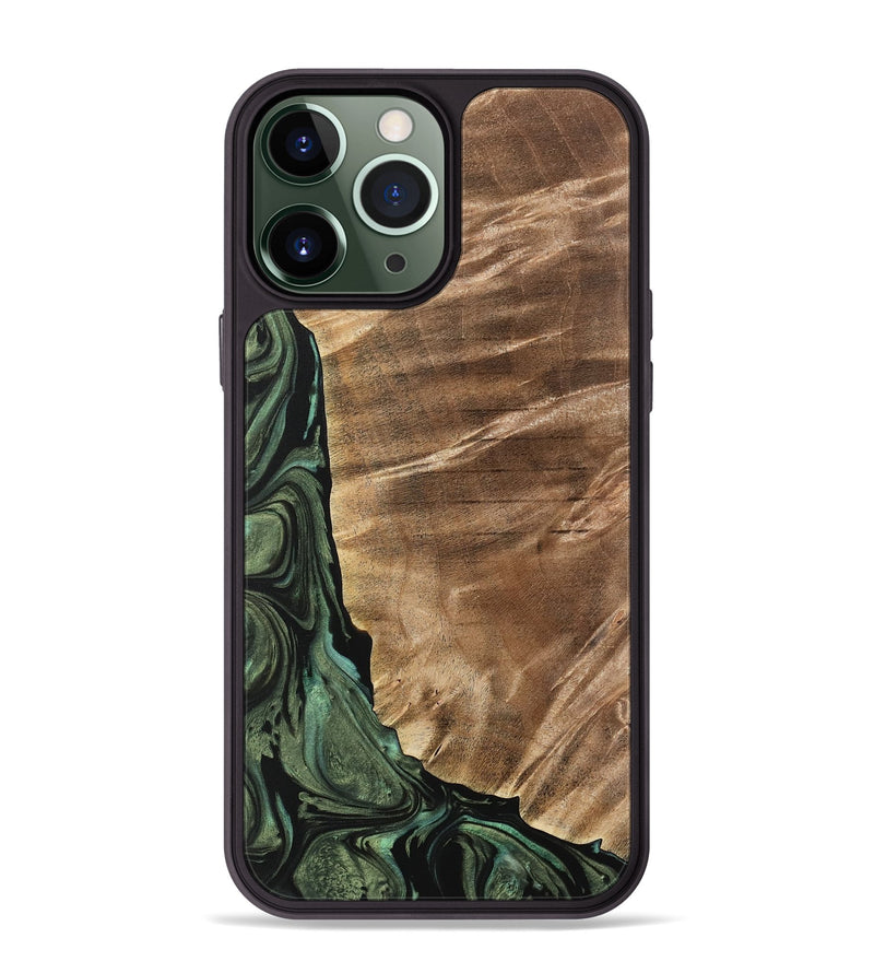 iPhone 13 Pro Max Wood Phone Case - Mikala (Green, 733123)