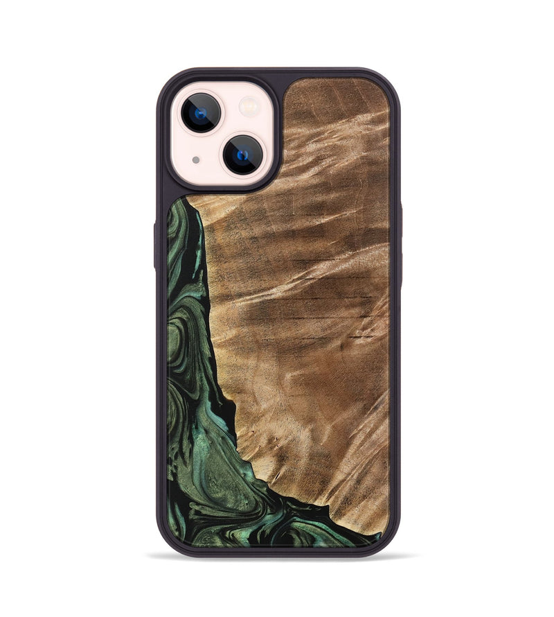 iPhone 14 Wood Phone Case - Mikala (Green, 733123)