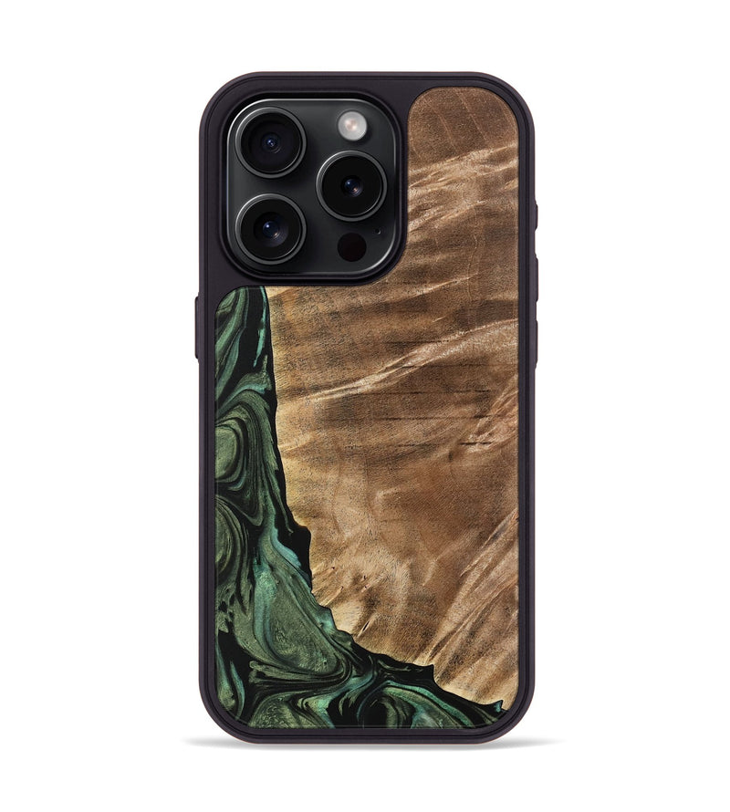 iPhone 15 Pro Wood Phone Case - Mikala (Green, 733123)