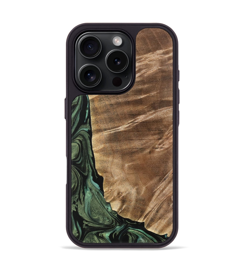 iPhone 16 Pro Wood Phone Case - Mikala (Green, 733123)