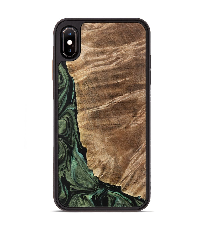 iPhone Xs Max Wood Phone Case - Mikala (Green, 733123)