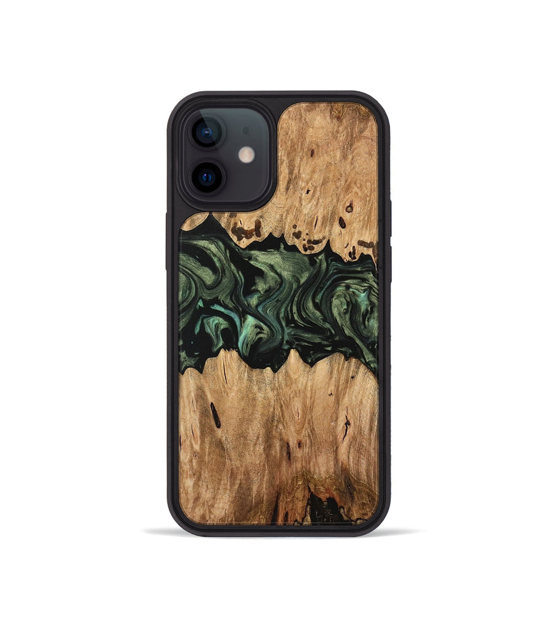 iPhone 12 mini Wood Phone Case - Regina (Green, 733125)