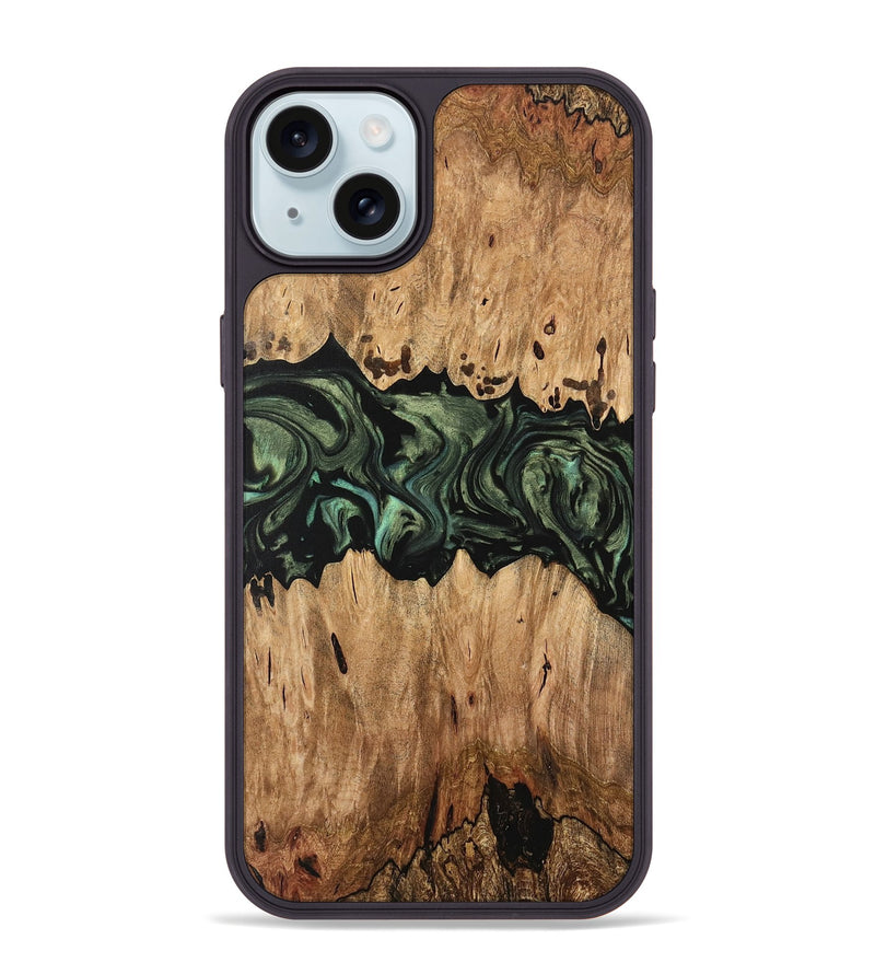 iPhone 15 Plus Wood Phone Case - Regina (Green, 733125)