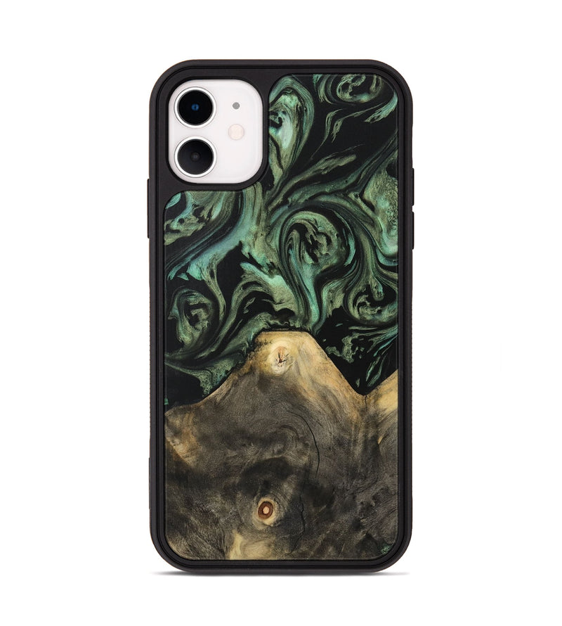 iPhone 11 Wood Phone Case - Xaviera (Green, 733130)