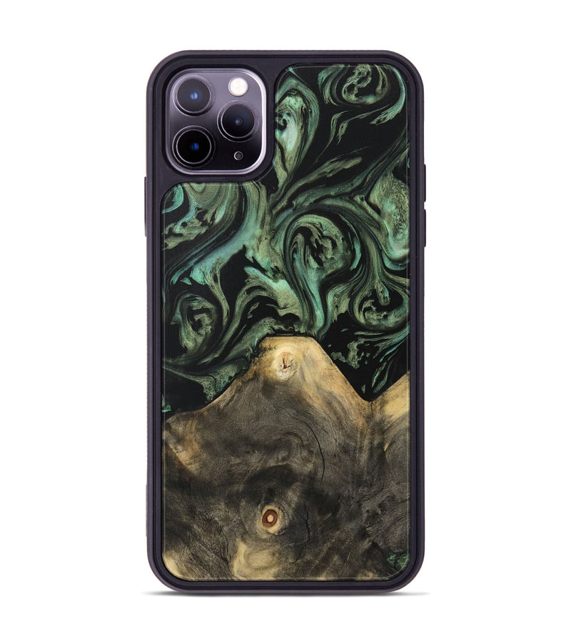 iPhone 11 Pro Max Wood Phone Case - Xaviera (Green, 733130)