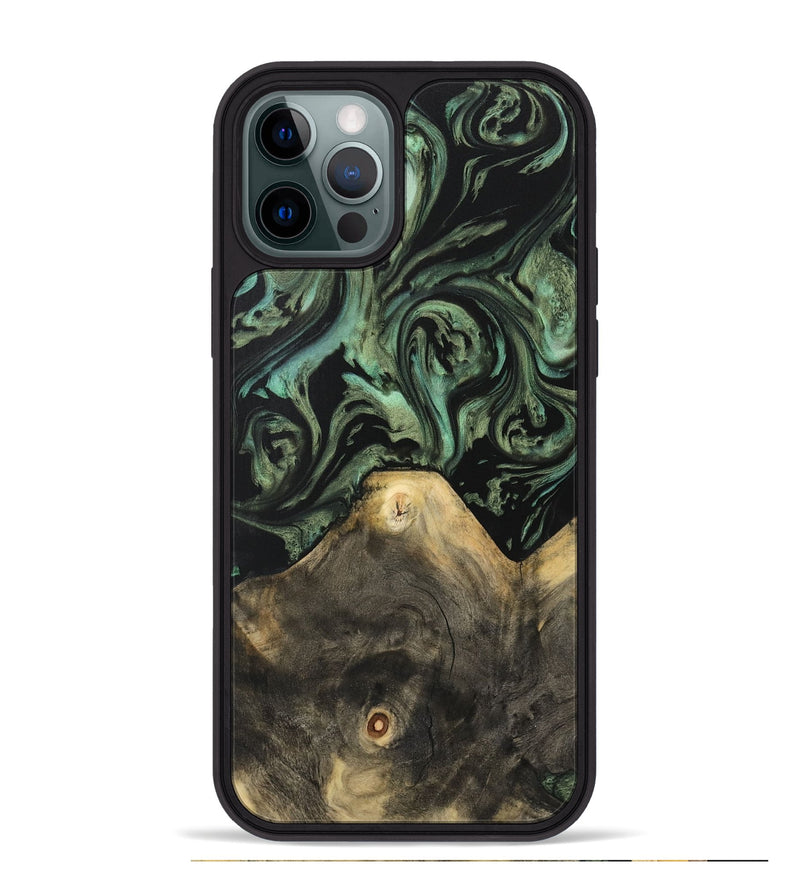 iPhone 12 Pro Max Wood Phone Case - Xaviera (Green, 733130)