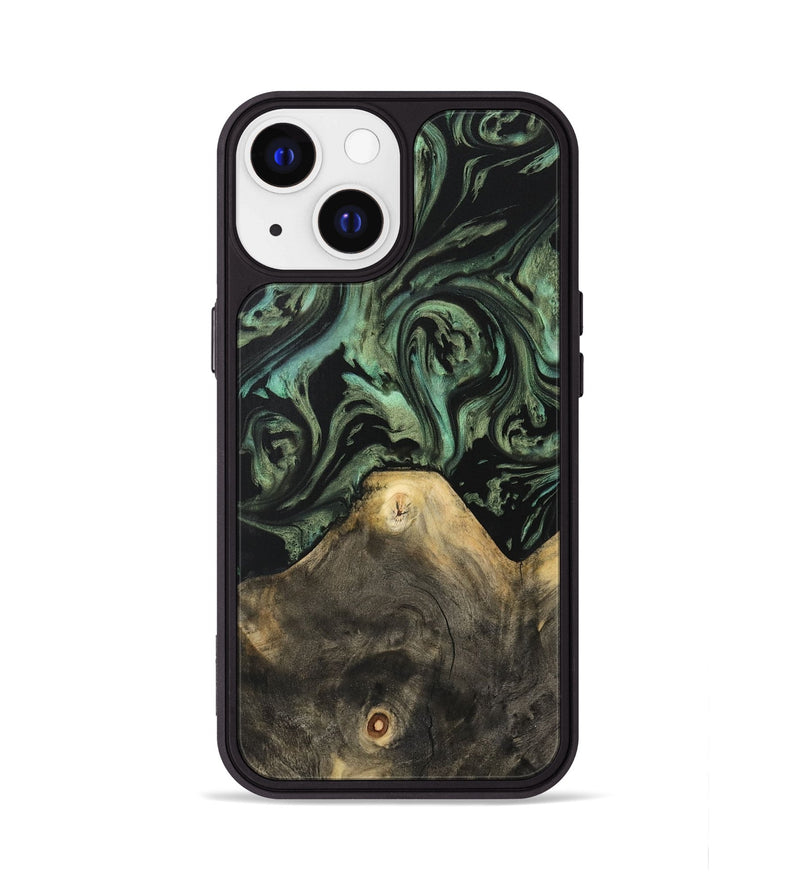 iPhone 13 Wood Phone Case - Xaviera (Green, 733130)