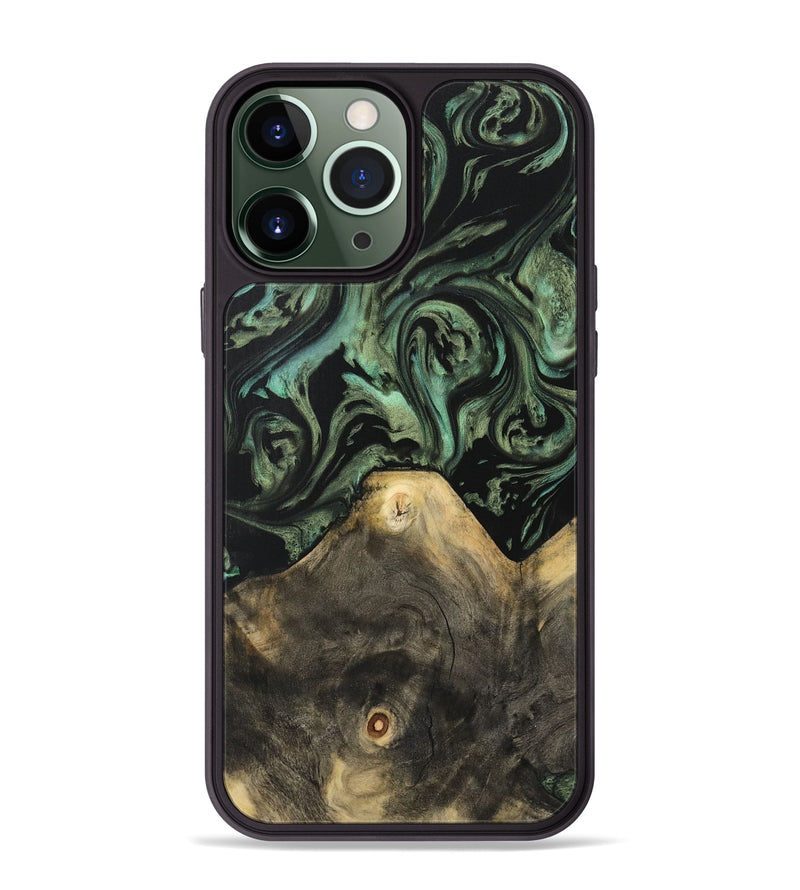 iPhone 13 Pro Max Wood Phone Case - Xaviera (Green, 733130)