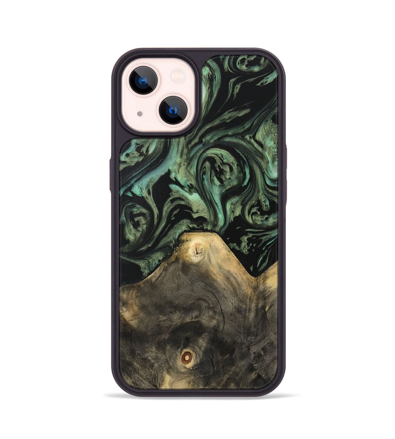 iPhone 14 Wood Phone Case - Xaviera (Green, 733130)