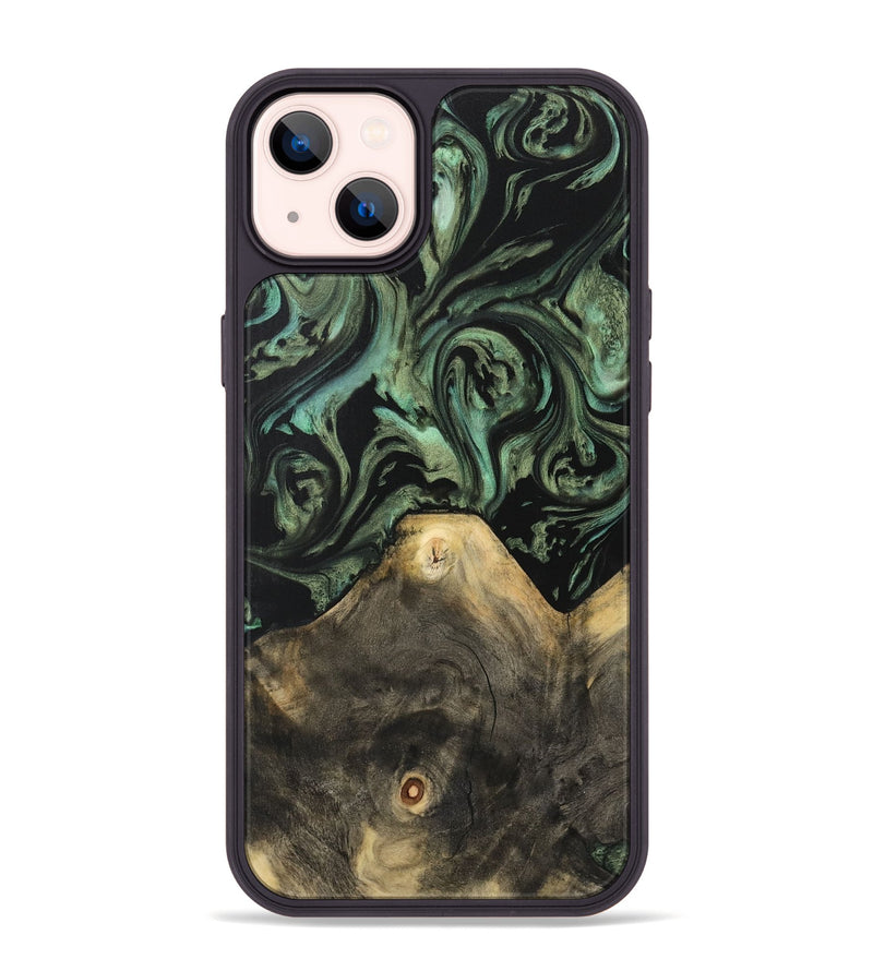 iPhone 14 Plus Wood Phone Case - Xaviera (Green, 733130)