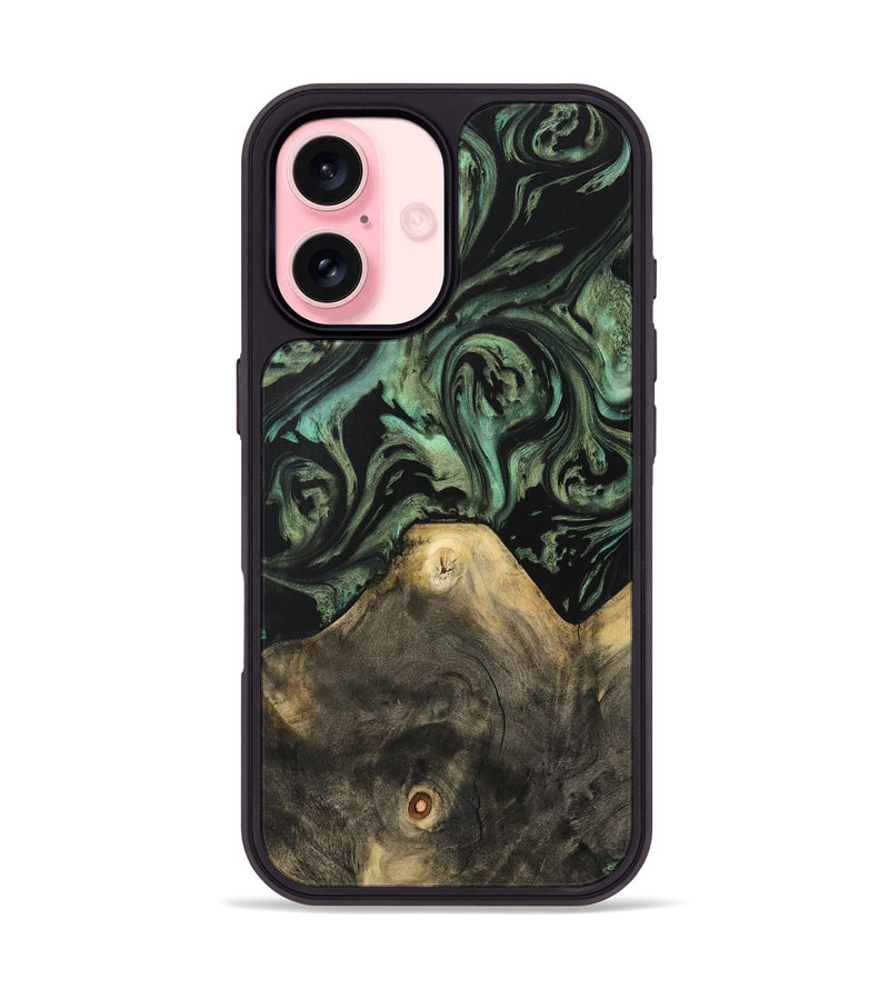 iPhone 16 Wood Phone Case - Xaviera (Green, 733130)