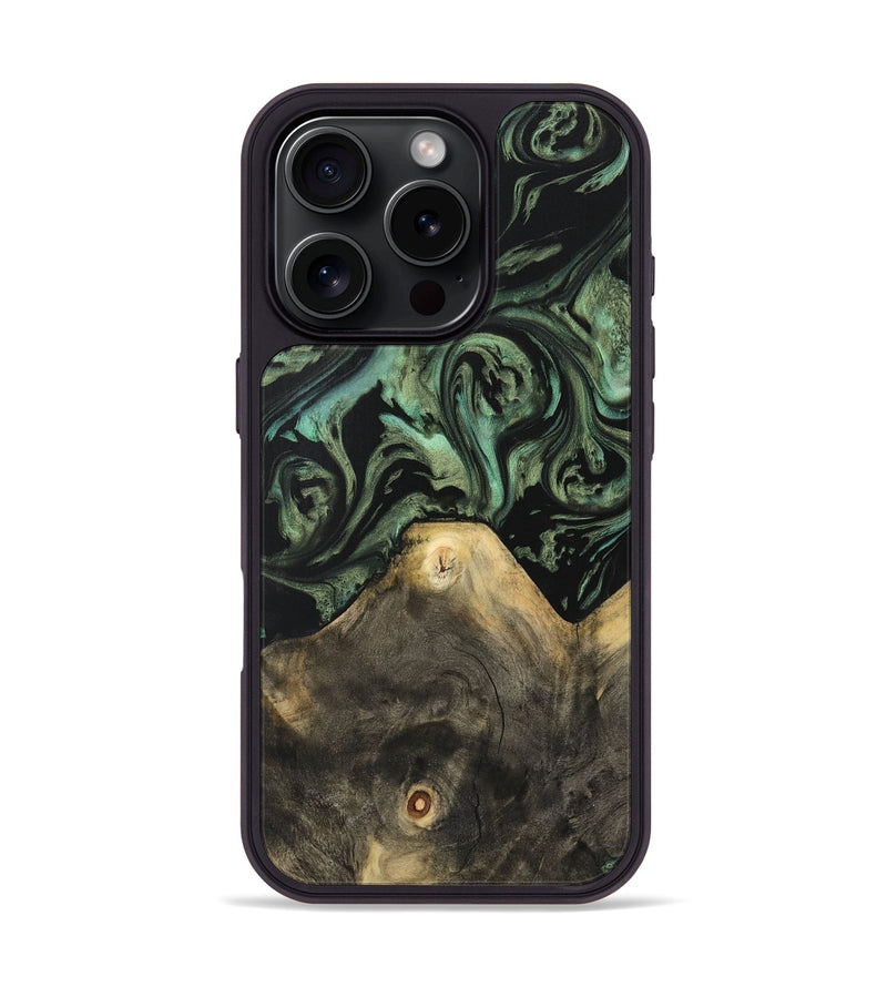 iPhone 16 Pro Wood Phone Case - Xaviera (Green, 733130)