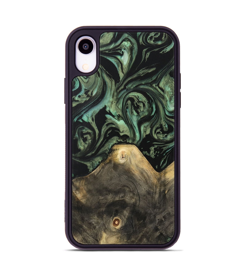 iPhone Xr Wood Phone Case - Xaviera (Green, 733130)