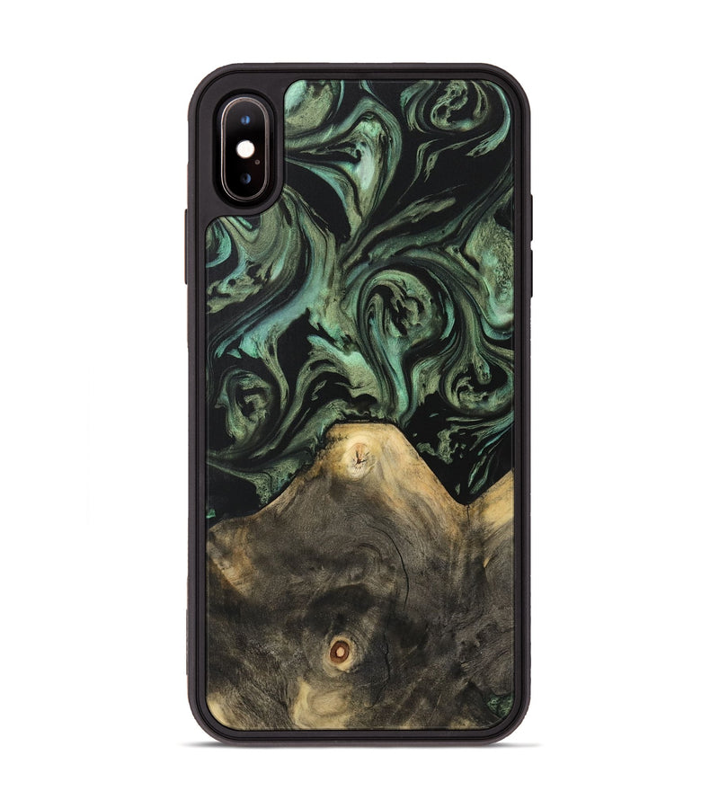 iPhone Xs Max Wood Phone Case - Xaviera (Green, 733130)