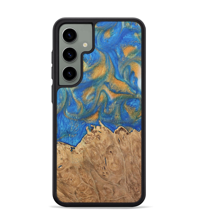 Galaxy S24 Plus Wood Phone Case - Lisle (Teal & Gold, 733132)