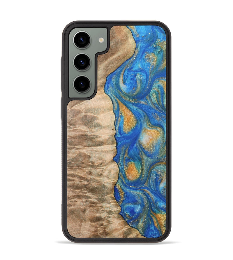 Galaxy S23 Plus Wood Phone Case - Hoog (Teal & Gold, 733133)