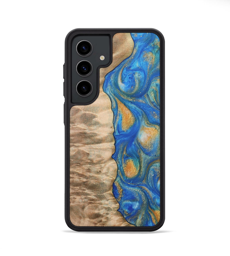 Galaxy S24 Wood Phone Case - Hoog (Teal & Gold, 733133)