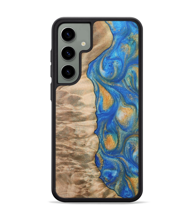 Galaxy S24 Plus Wood Phone Case - Hoog (Teal & Gold, 733133)