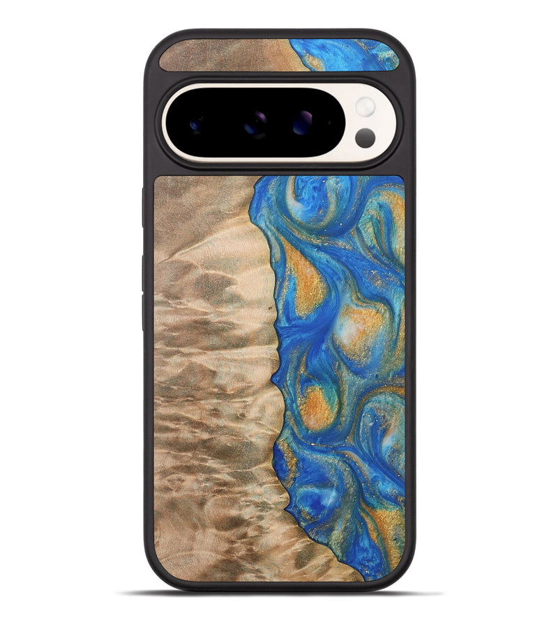 Pixel 9 Pro XL Wood Phone Case - Hoog (Teal & Gold, 733133)