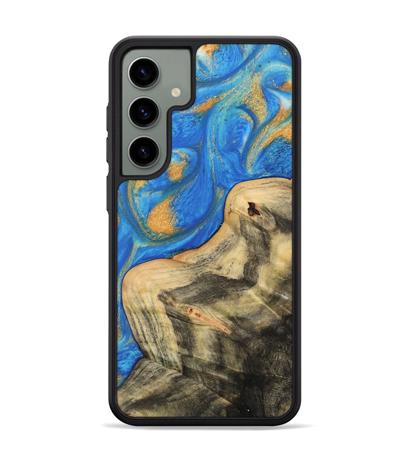 Galaxy S24 Plus Wood Phone Case - Idette (Teal & Gold, 733134)