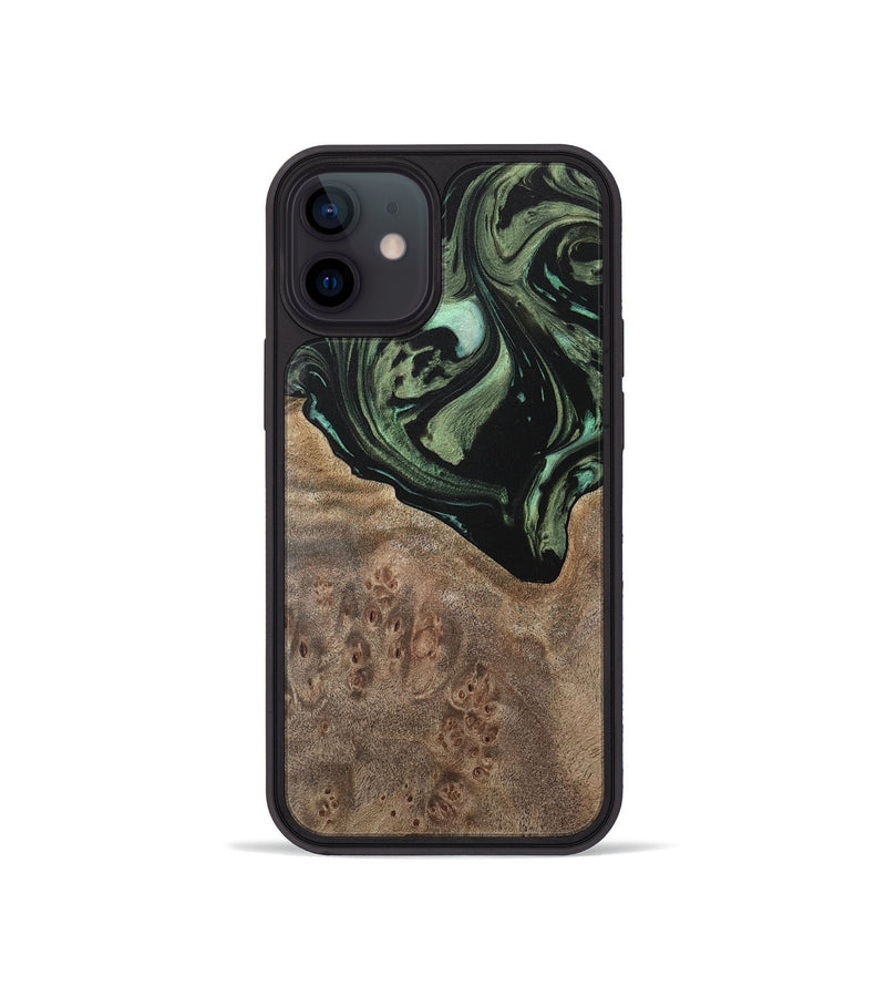 iPhone 12 mini Wood Phone Case - Novella (Green, 733135)