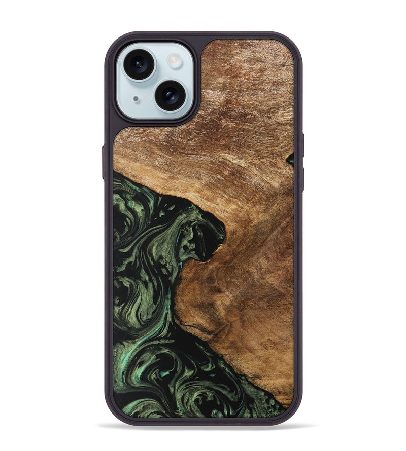 iPhone 15 Plus Wood Phone Case - Brynna (Green, 733136)