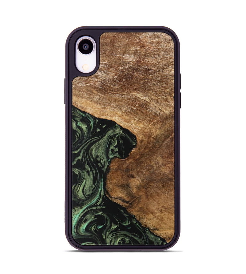 iPhone Xr Wood Phone Case - Brynna (Green, 733136)