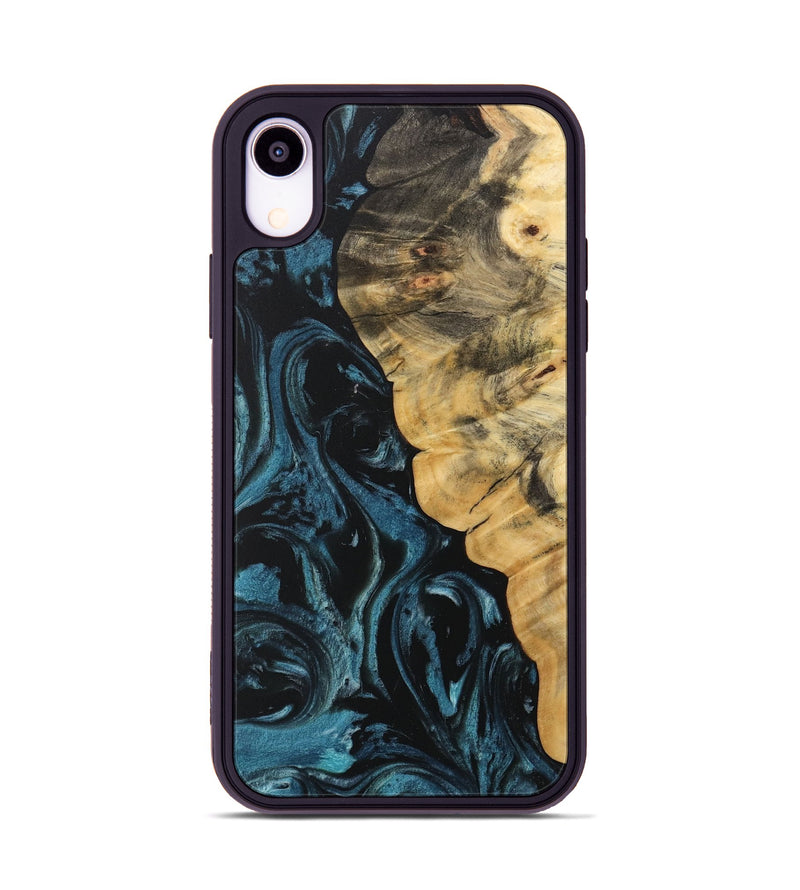 iPhone Xr Wood Phone Case - Judie (Blue, 733141)