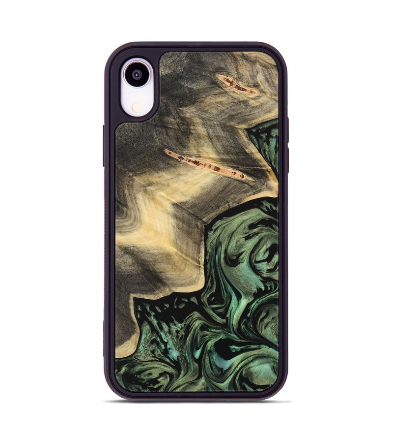 iPhone Xr Wood Phone Case - Mildrid (Green, 733147)