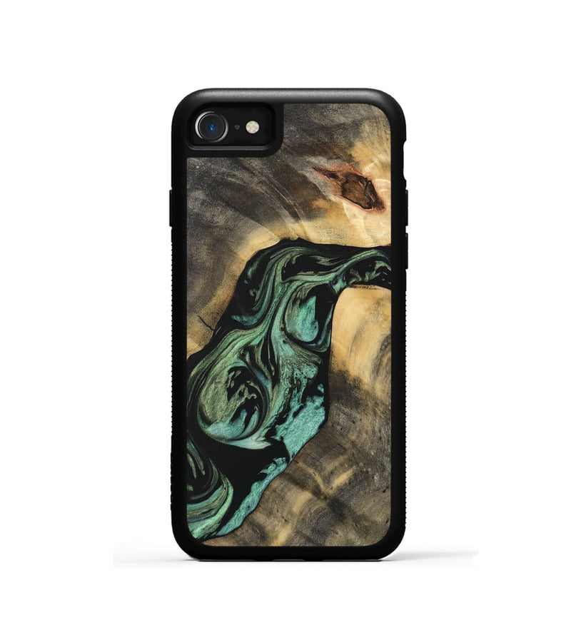 iPhone SE Wood Phone Case - Saroj (Green, 733150)