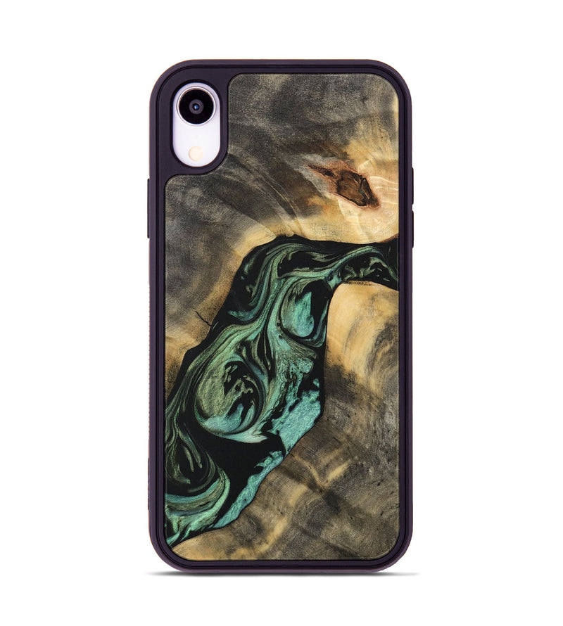 iPhone Xr Wood Phone Case - Saroj (Green, 733150)